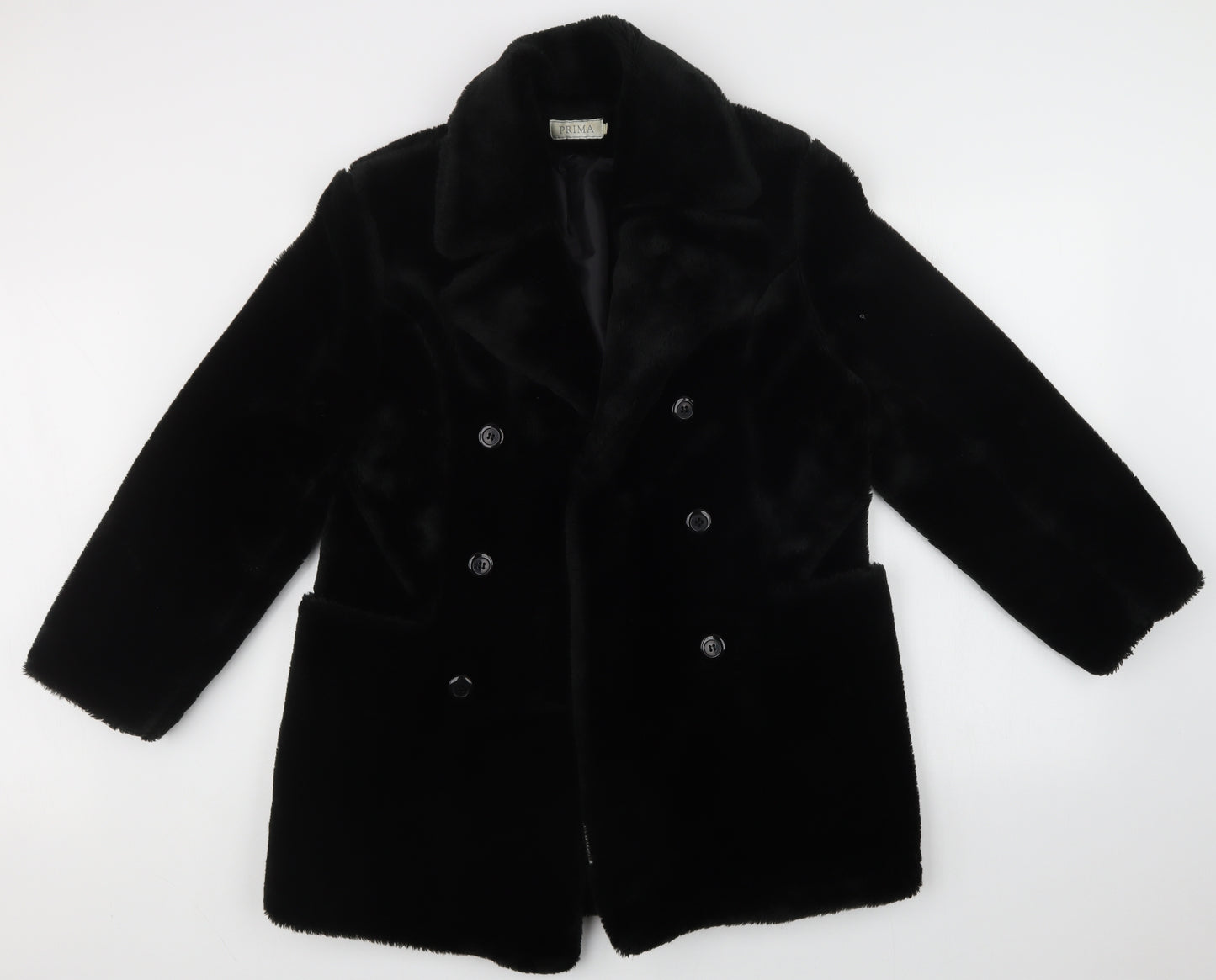 Prima Womens Black   Overcoat Coat