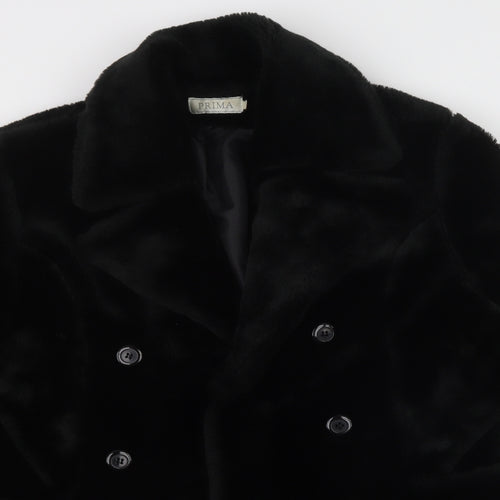 Prima Womens Black   Overcoat Coat
