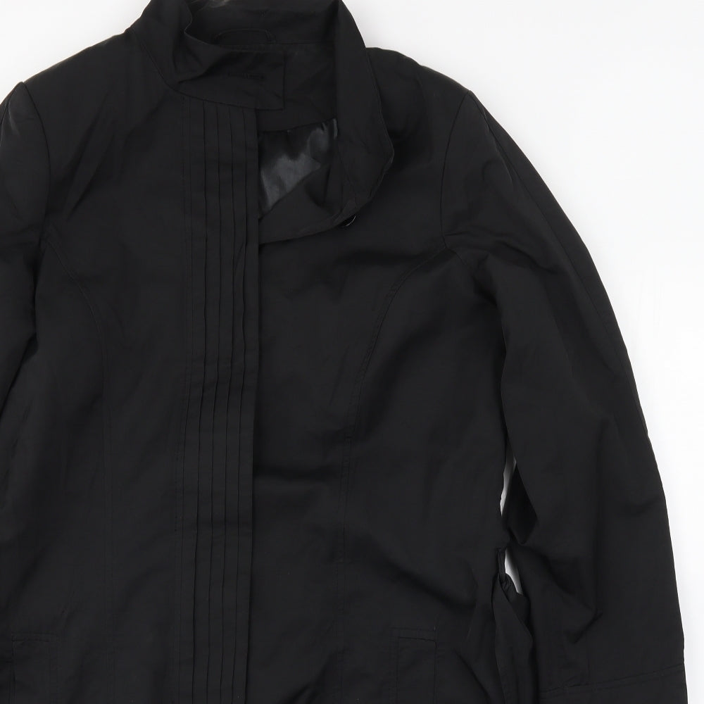 Evans Womens Black   Trench Coat Coat Size 16