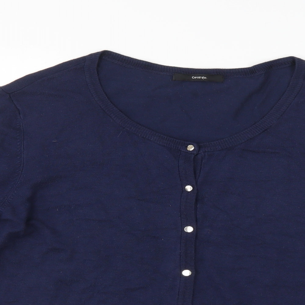 George Womens Black   Cardigan Jumper Size 16