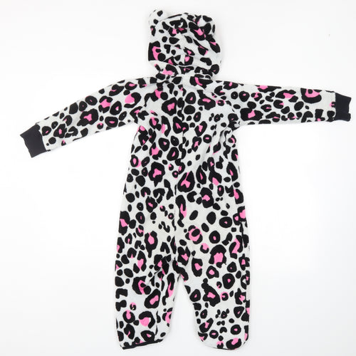 M&S Girls Multicoloured Animal Print   One Piece Size 5-6 Years