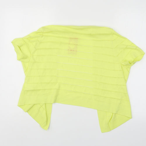 TU Womens Yellow Striped  Shrug Jumper Size 14