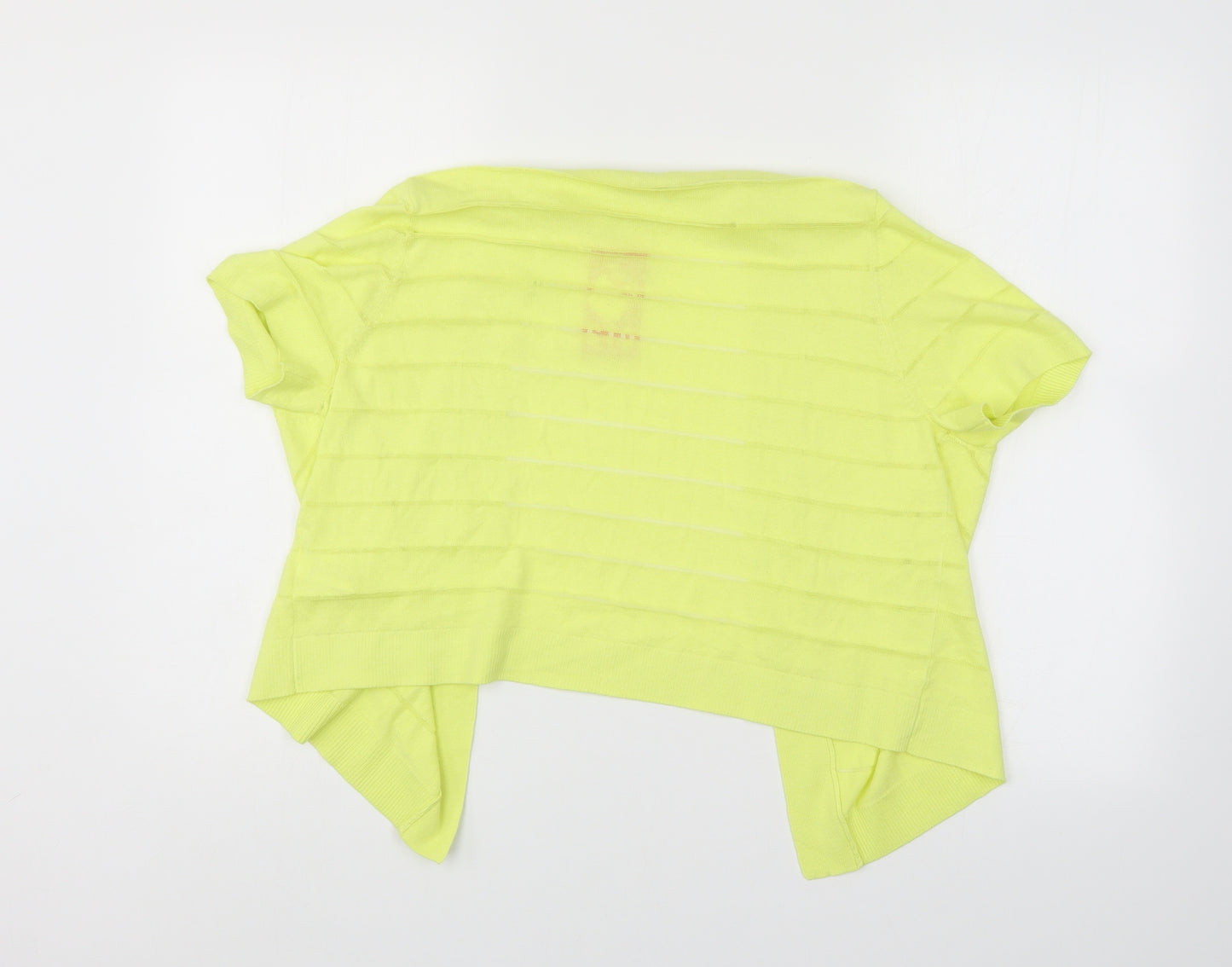 TU Womens Yellow Striped  Shrug Jumper Size 14