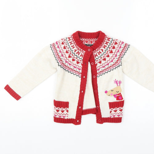 Nutmeg Girls Multicoloured   Cardigan Jumper Size 3-4 Years