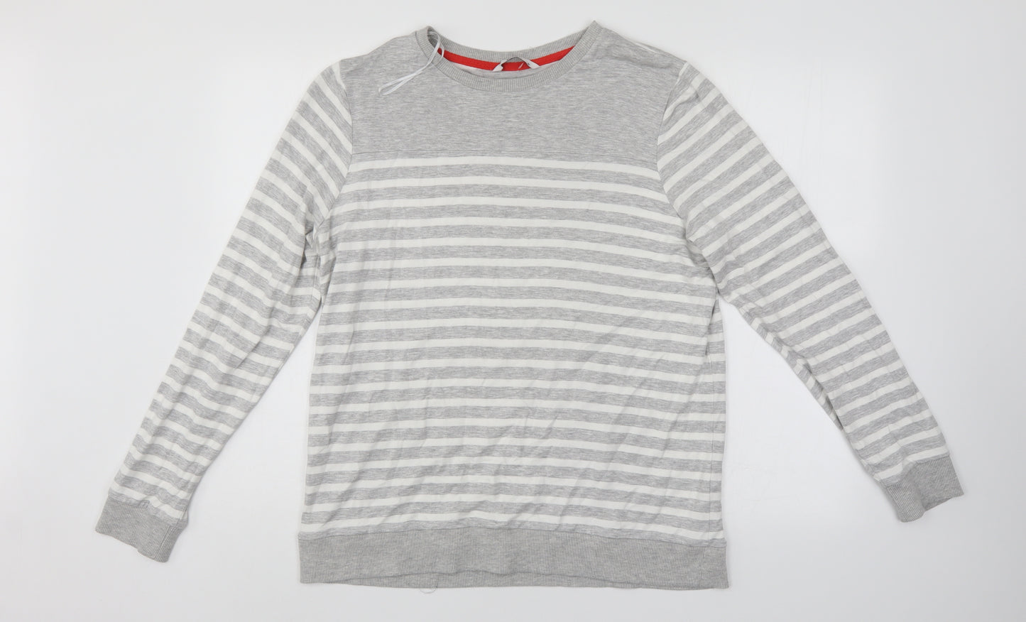 TU Womens Grey Striped  Pullover Jumper Size 16