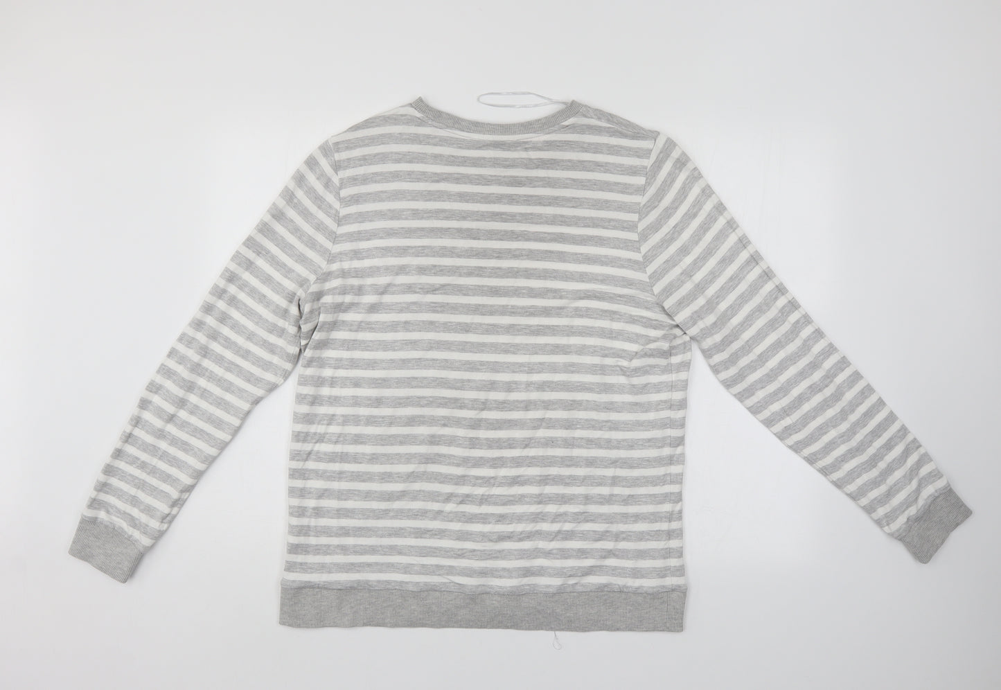 TU Womens Grey Striped  Pullover Jumper Size 16