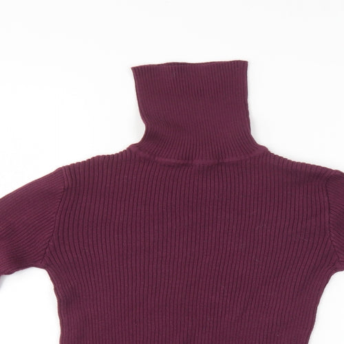 Select Womens Purple Striped  Pullover Jumper Size 8