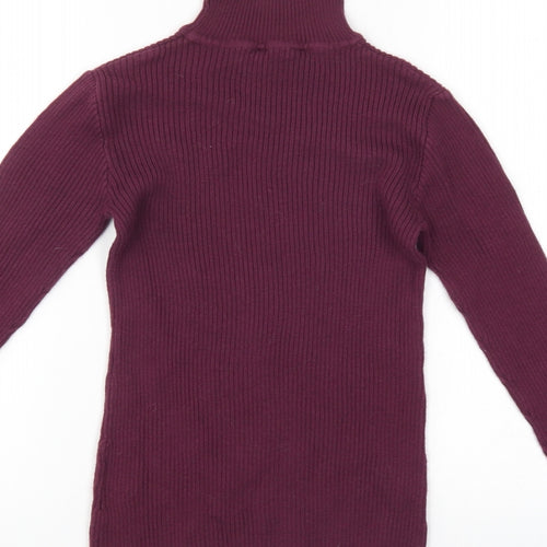 Select Womens Purple Striped  Pullover Jumper Size 8