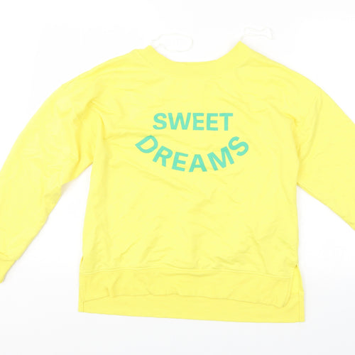 Time To Dream Womens Yellow   Pullover Sweatshirt Size M