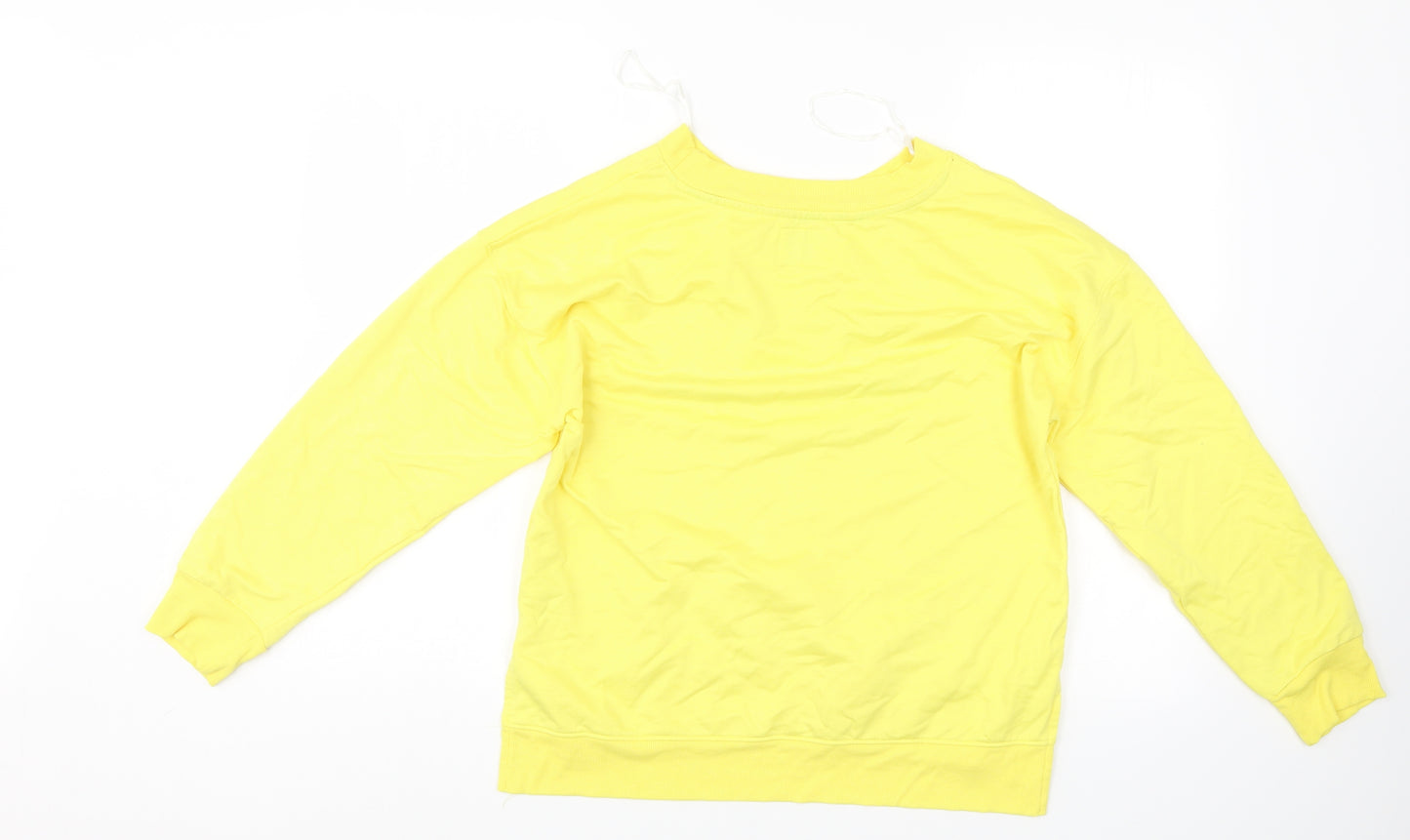 Time To Dream Womens Yellow   Pullover Sweatshirt Size M