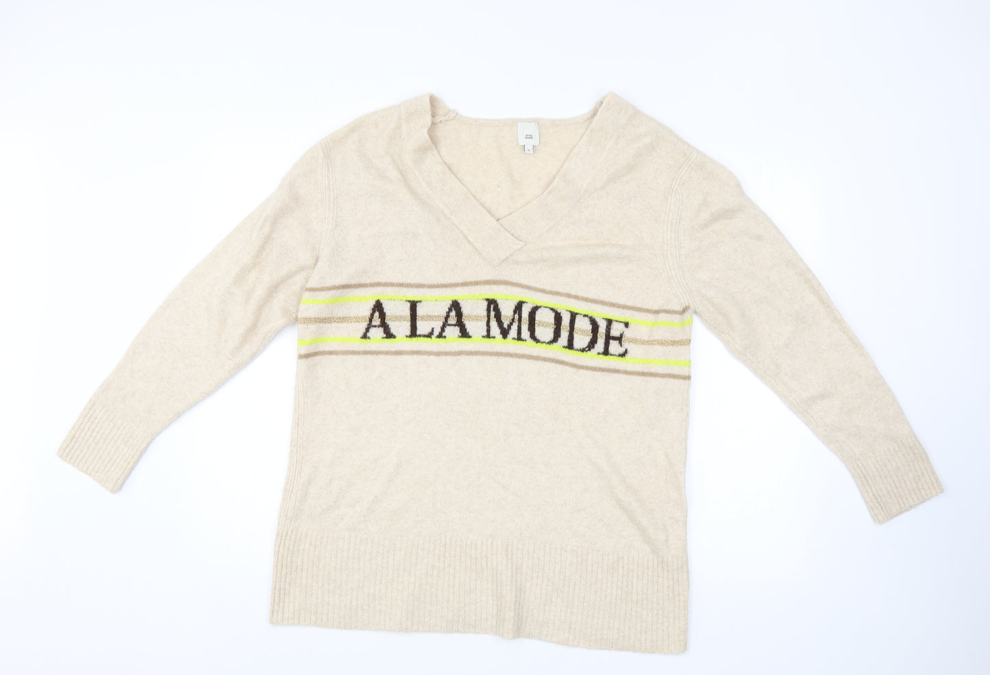 River Island Womens Ivory   Pullover Jumper Size M