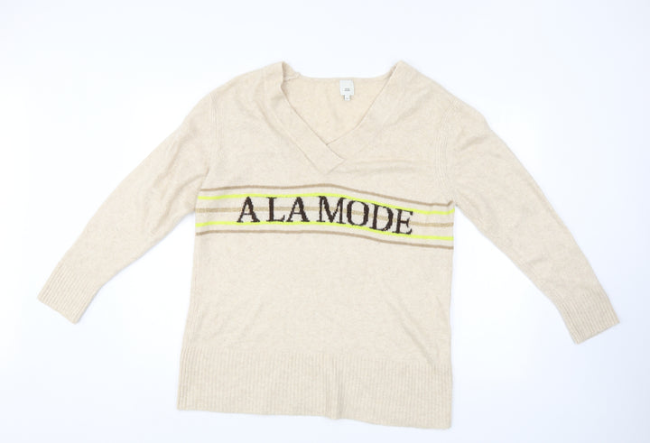 River Island Womens Ivory   Pullover Jumper Size M