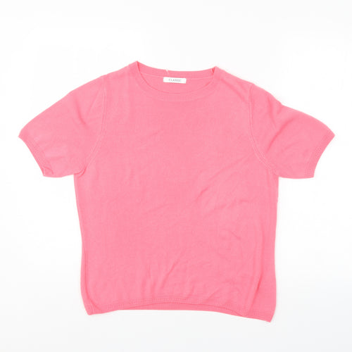 Classic Womens Pink   Cropped Blouse Size 14