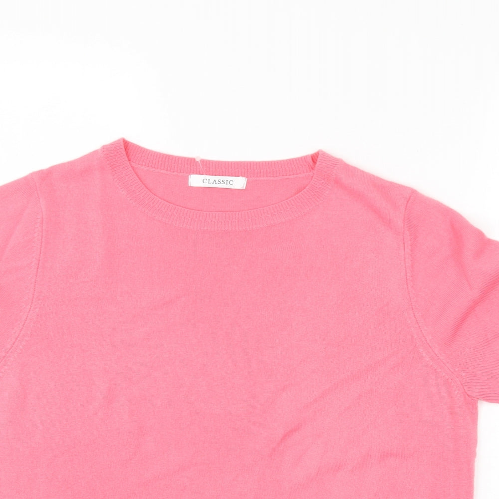 Classic Womens Pink   Cropped Blouse Size 14