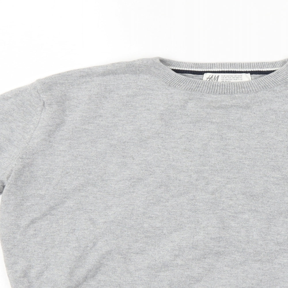 H&M Boys Grey   Pullover Jumper Size 10-11 Years