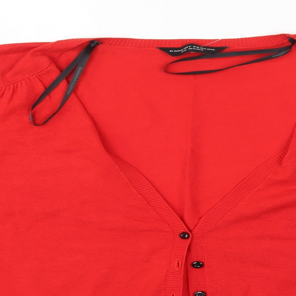 Dorothy Perkins Womens Red   Cardigan Jumper Size 14