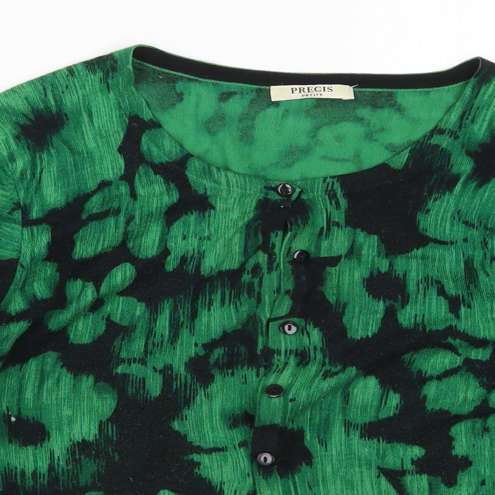 Precis Womens Green  Knit Cardigan Jumper Size M  - Abstract