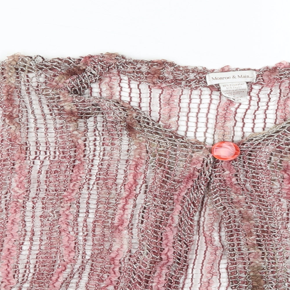 Monroe and Main Womens Pink  Knit Cardigan Jumper Size M