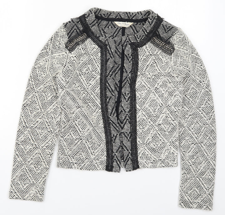 Miss Selfridge Womens Grey Argyle/Diamond Jacket Size 8