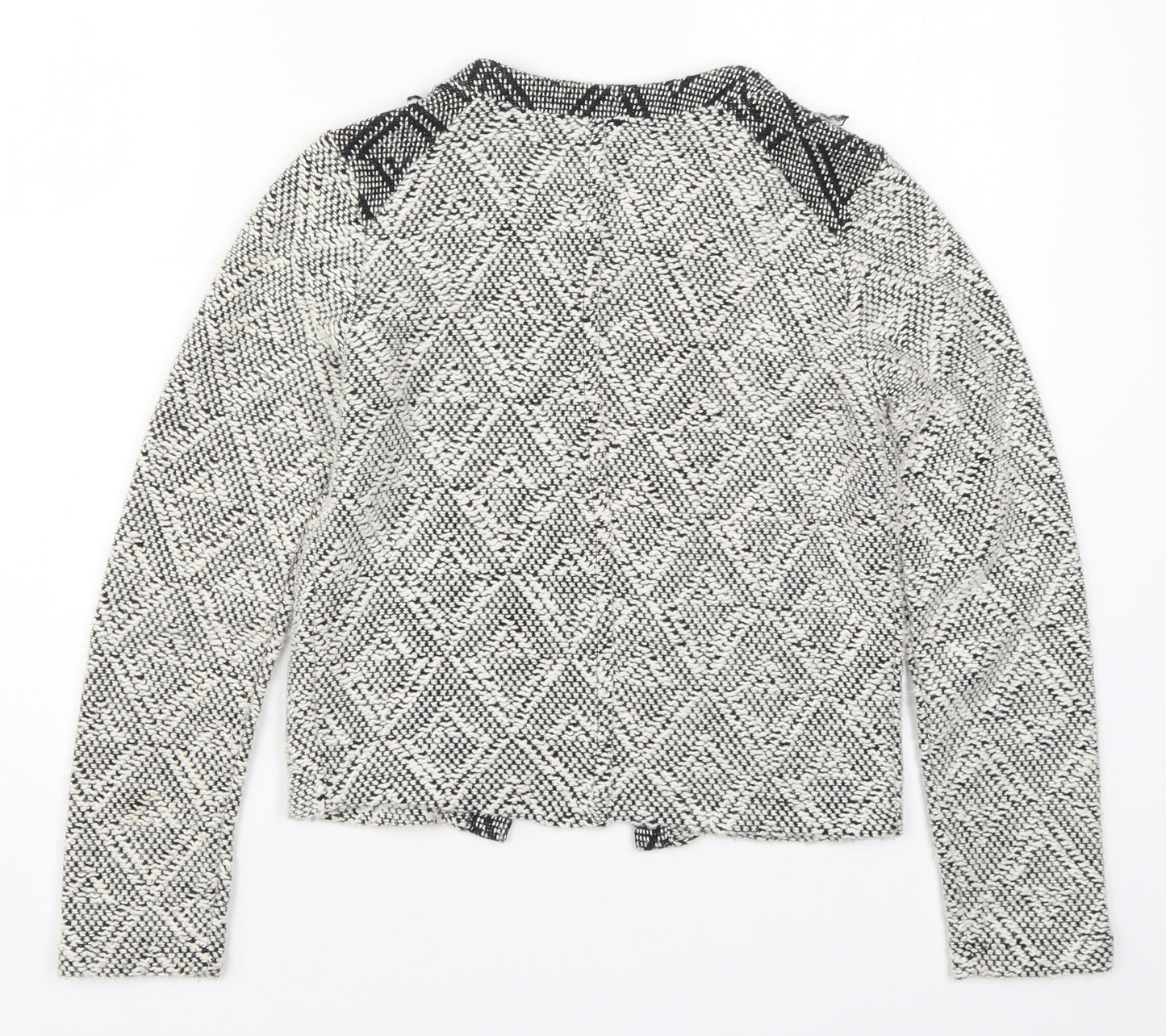 Miss Selfridge Womens Grey Argyle/Diamond  Jacket  Size 8