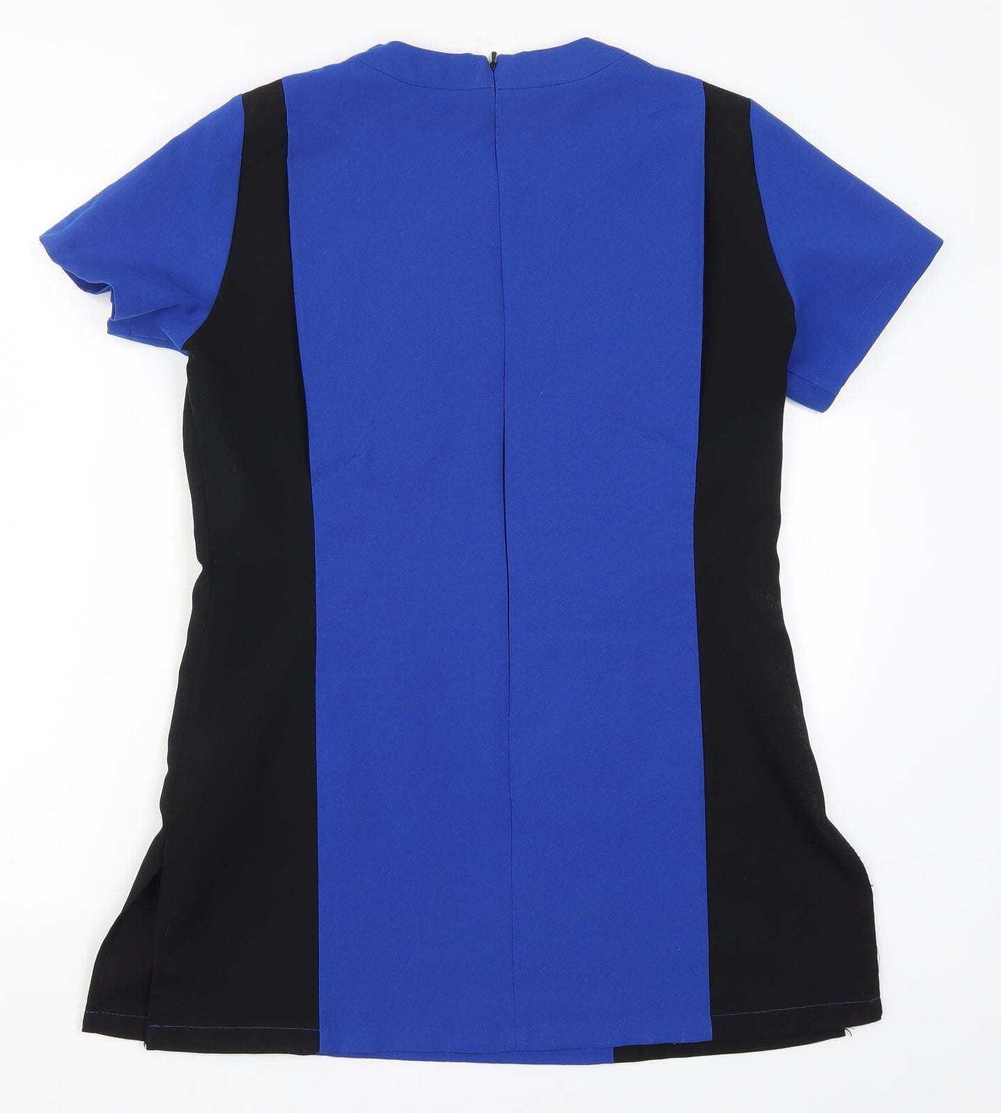 Simon Jersey Womens Blue Colourblock  Basic T-Shirt Size 12