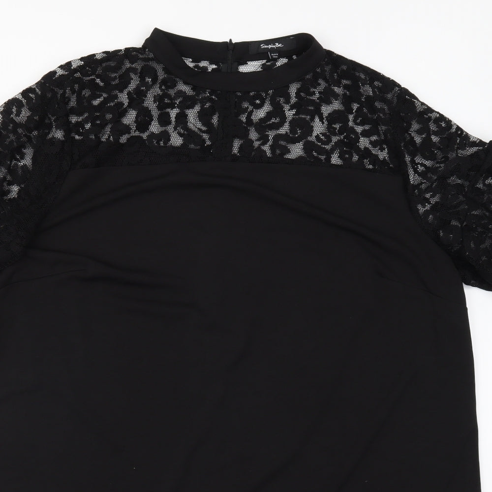 Simply Be Womens Black   A-Line  Size 28