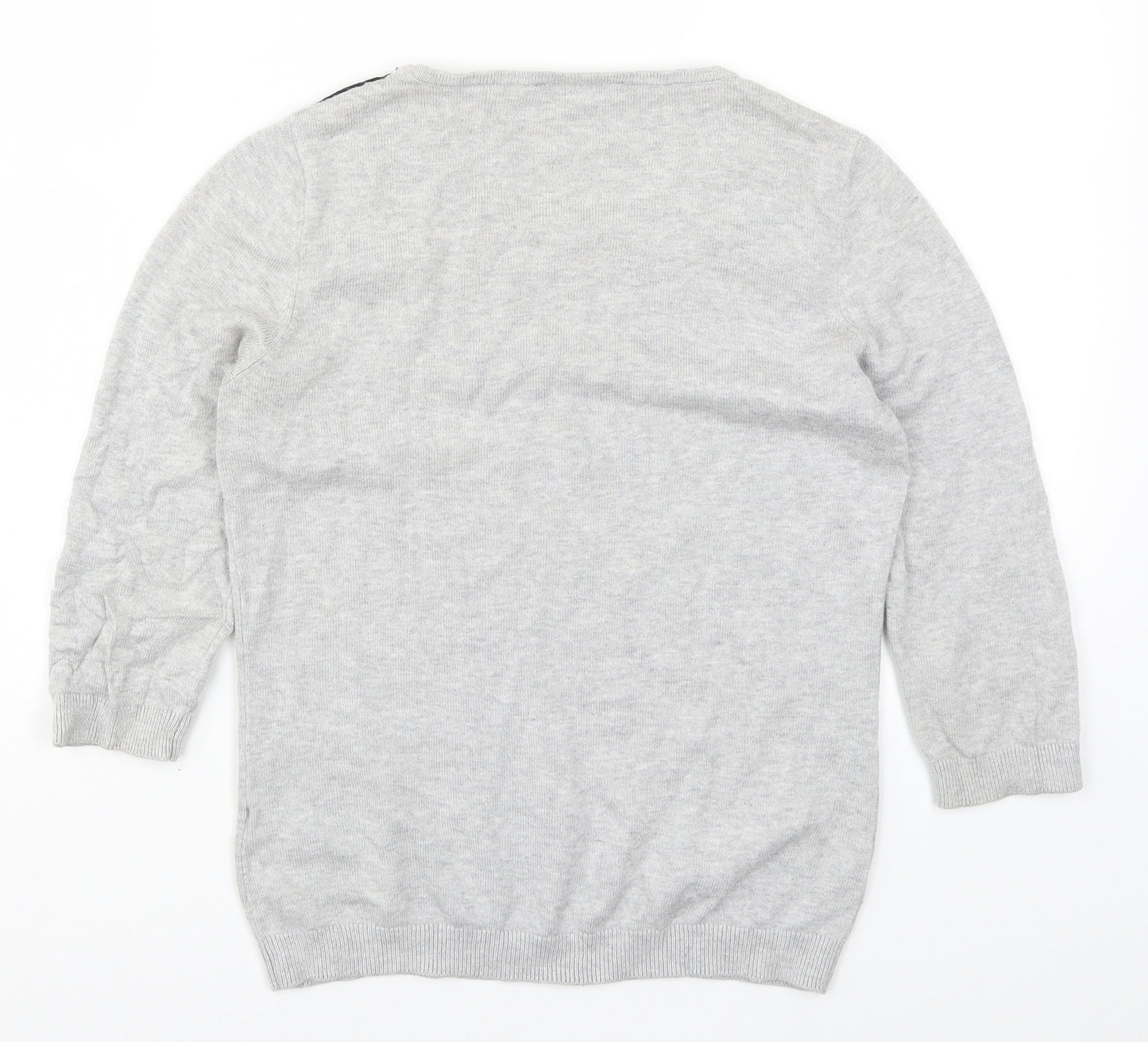 BHS Womens Grey  Lace Pullover Jumper Size 8