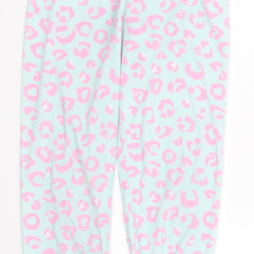 Primark Girls Blue Animal Print  Sweatpants Trousers Size 8-9 Years - Pink Pyjamas