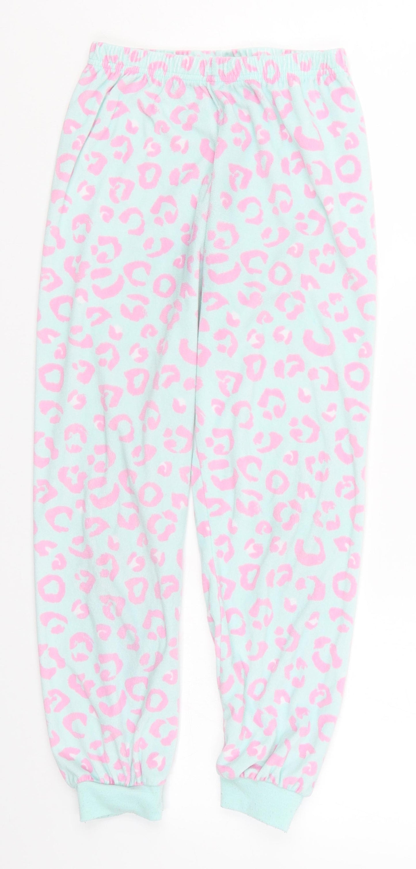 Primark Girls Blue Animal Print  Sweatpants Trousers Size 8-9 Years - Pink Pyjamas