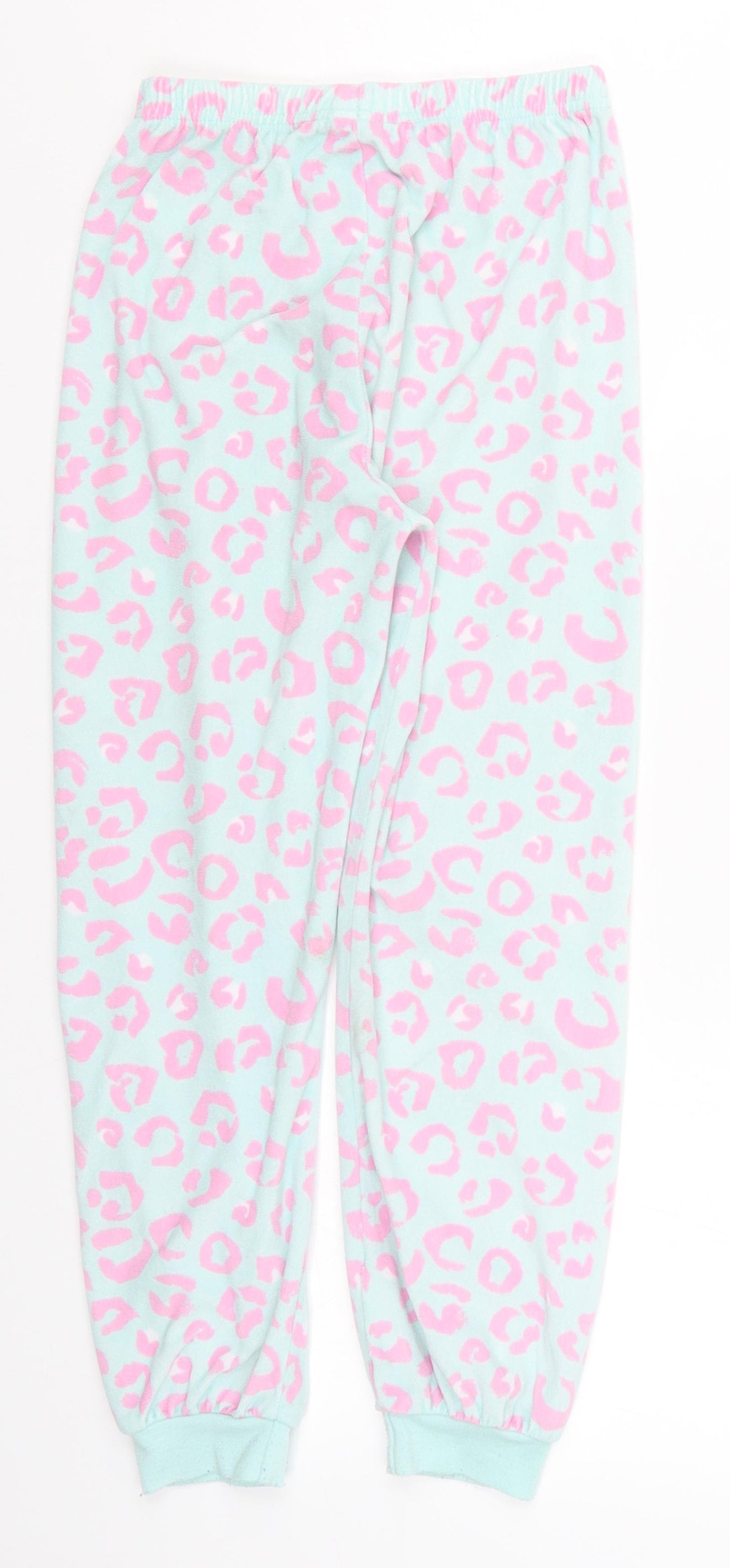 Primark Girls Blue Animal Print  Sweatpants Trousers Size 8-9 Years - Pink Pyjamas