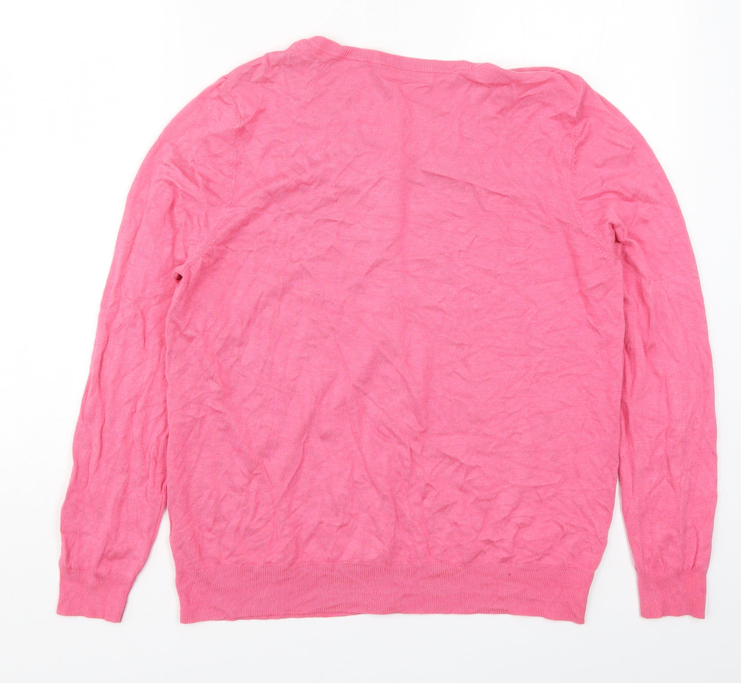 George Womens Pink  Knit Cardigan Jumper Size 16