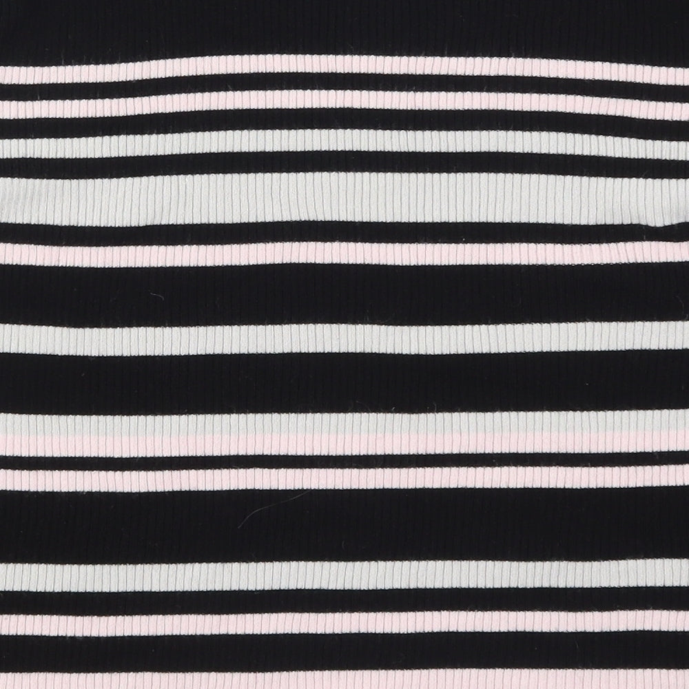 Monsoon Womens Black Striped Knit Pullover Jumper Size 18