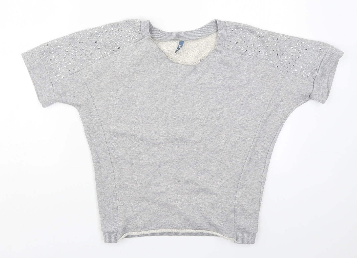 Evie Womens Grey   Pullover Sweatshirt Size 10