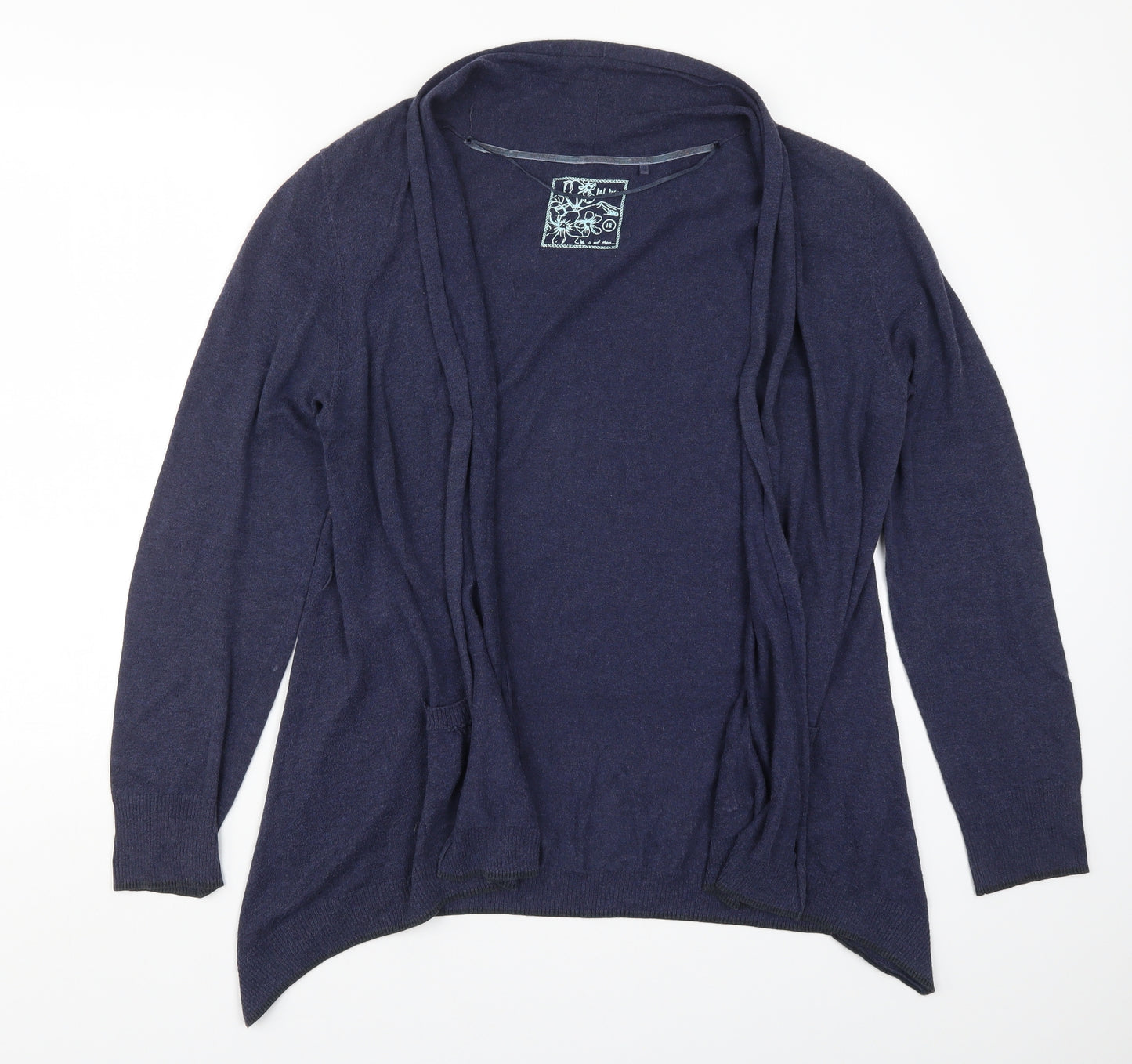 Fat Face Womens Blue  Knit Cardigan Jumper Size 16