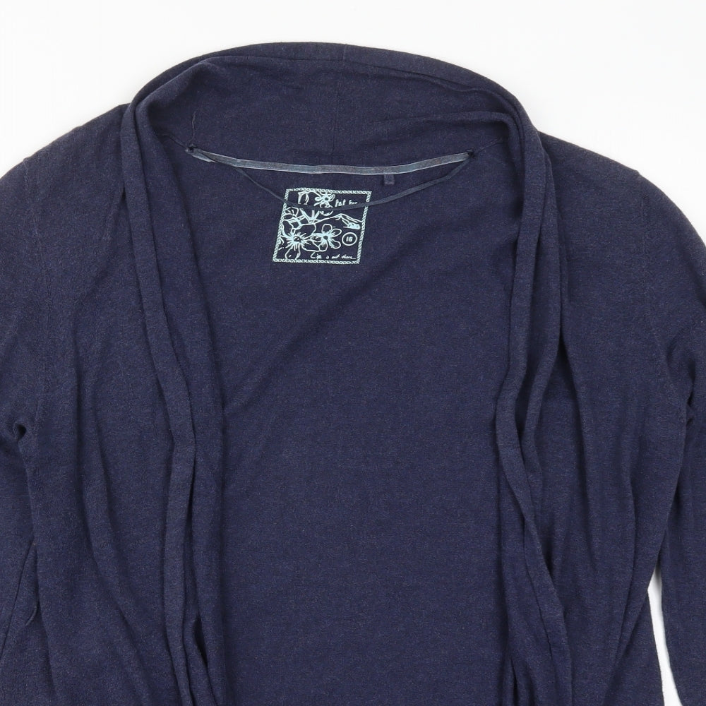 Fat Face Womens Blue  Knit Cardigan Jumper Size 16