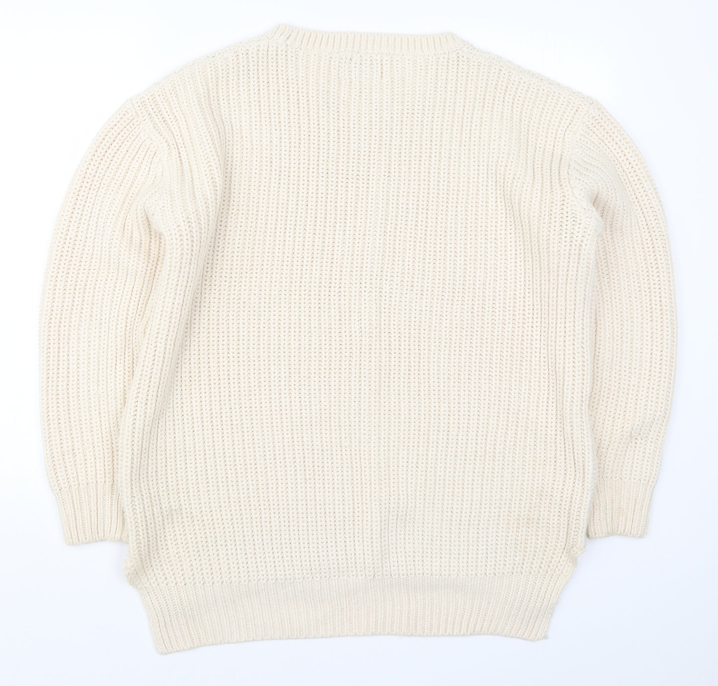 Papaya Womens Beige  Knit Pullover Jumper Size L