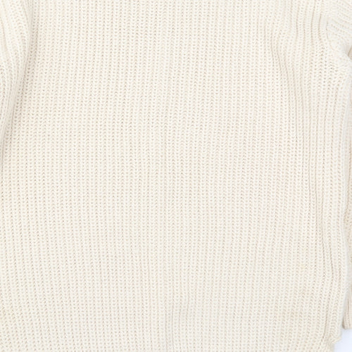 Papaya Womens Beige  Knit Pullover Jumper Size L