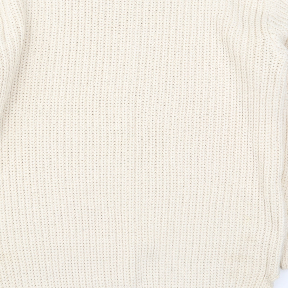 Papaya Womens Beige  Knit Pullover Jumper Size L
