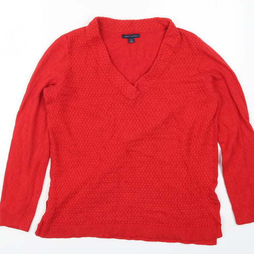 Tommy Hilfiger Womens Red  Knit Pullover Jumper Size L
