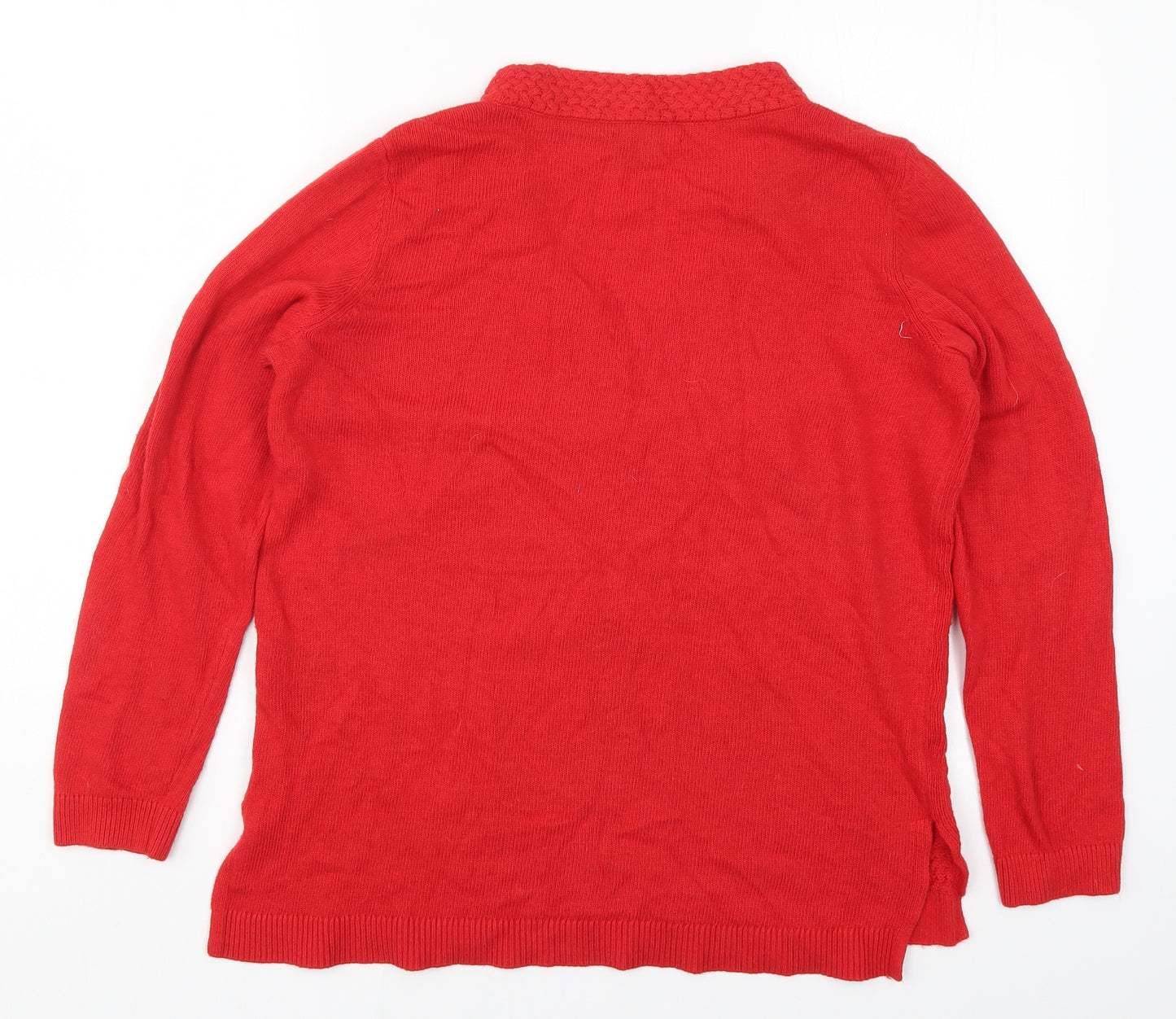 Tommy Hilfiger Womens Red  Knit Pullover Jumper Size L