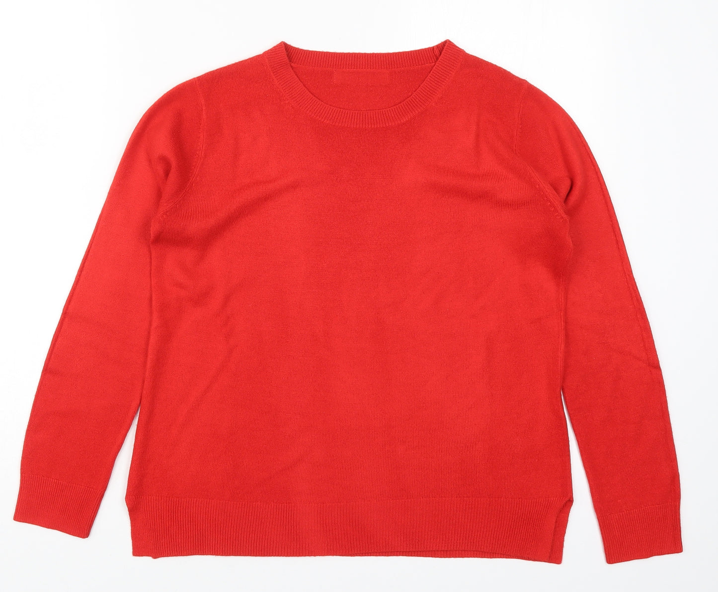 Marks and Spencer Womens Red  Knit Pullover Jumper Size 10
