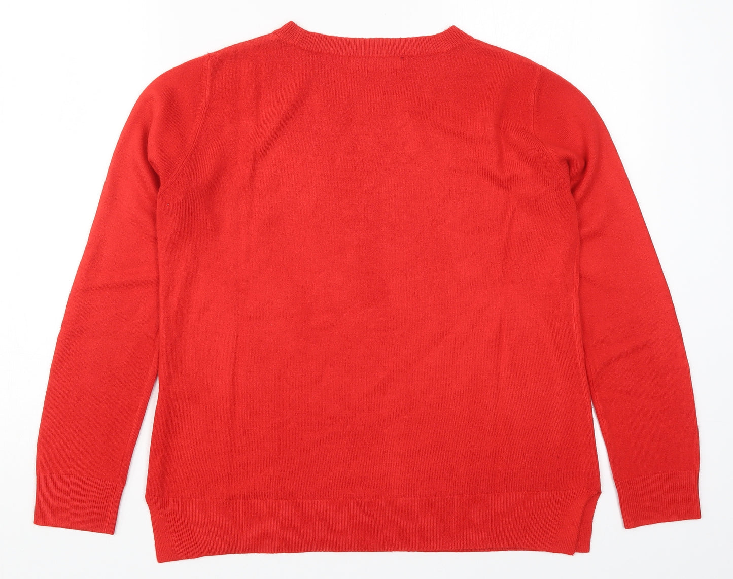 Marks and Spencer Womens Red  Knit Pullover Jumper Size 10