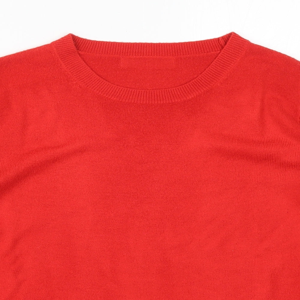 Marks and Spencer Womens Red  Knit Pullover Jumper Size 10