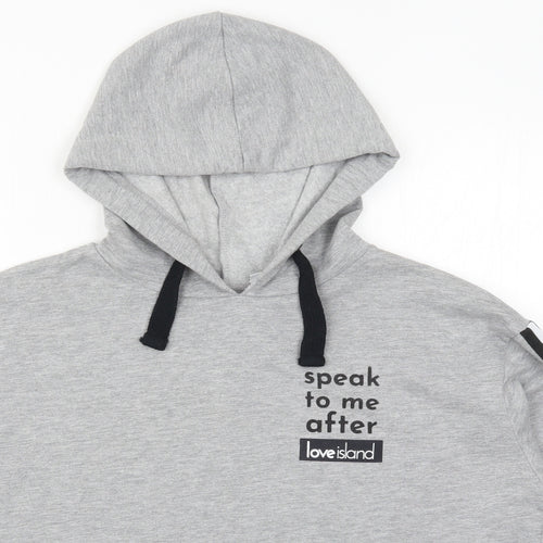 Primark Womens Grey   Pullover Hoodie Size 12  - Speak to me after Love Island