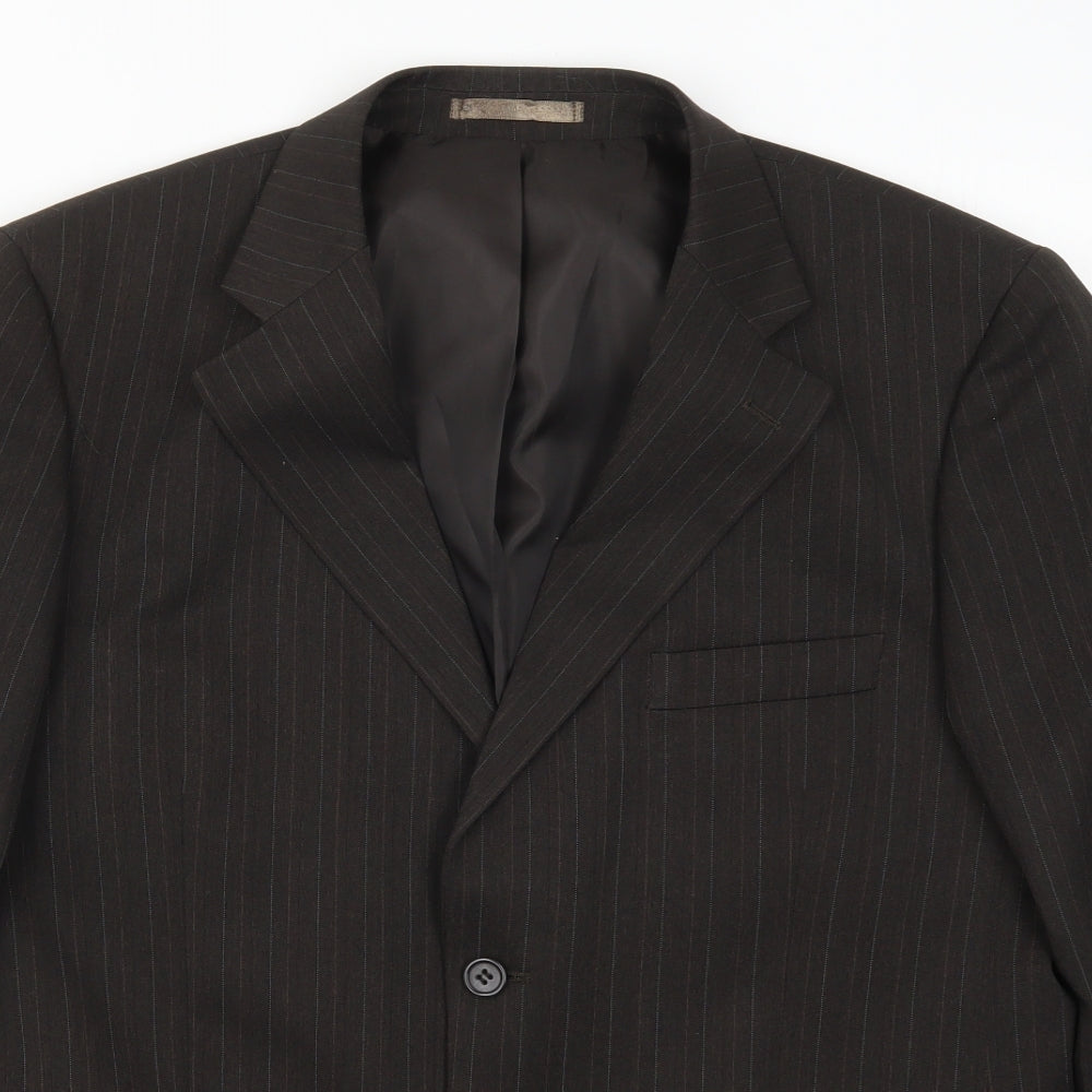Taylor & Wright Mens Brown Striped  Jacket Suit Jacket Size 42
