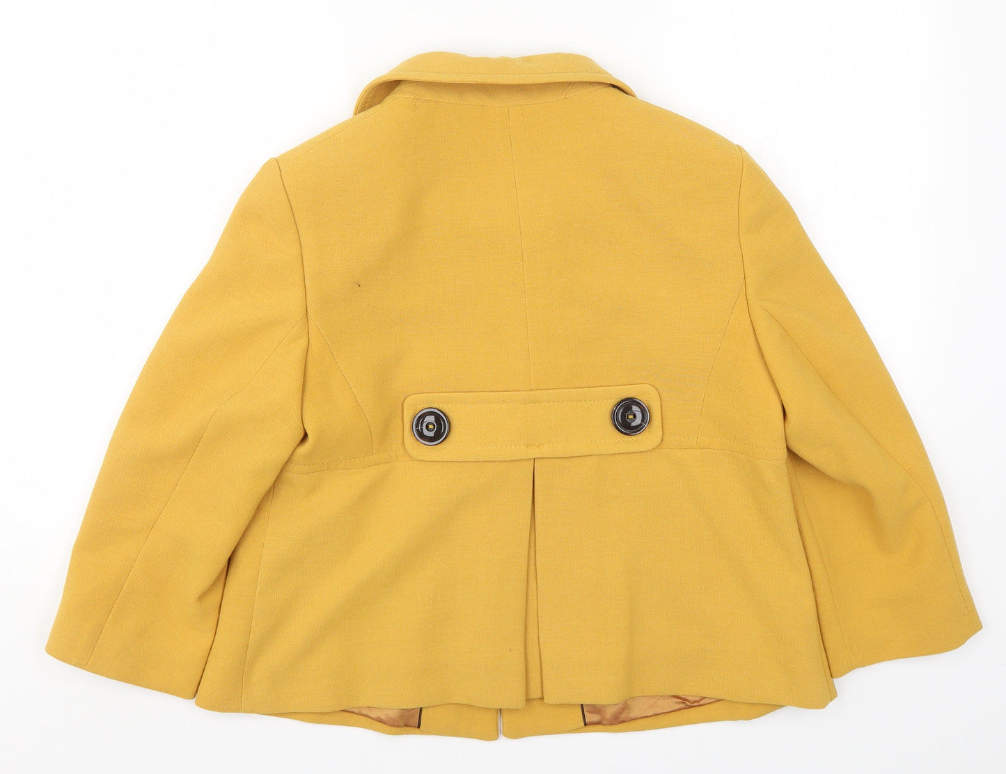 Marks and Spencer Womens Yellow   Pea Coat Coat Size 14