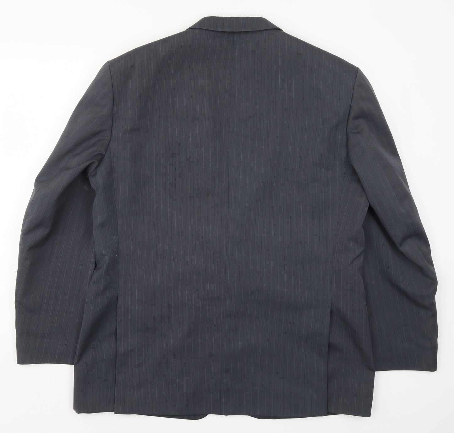 Greenwoods Mens Grey Striped  Jacket Suit Jacket Size 44