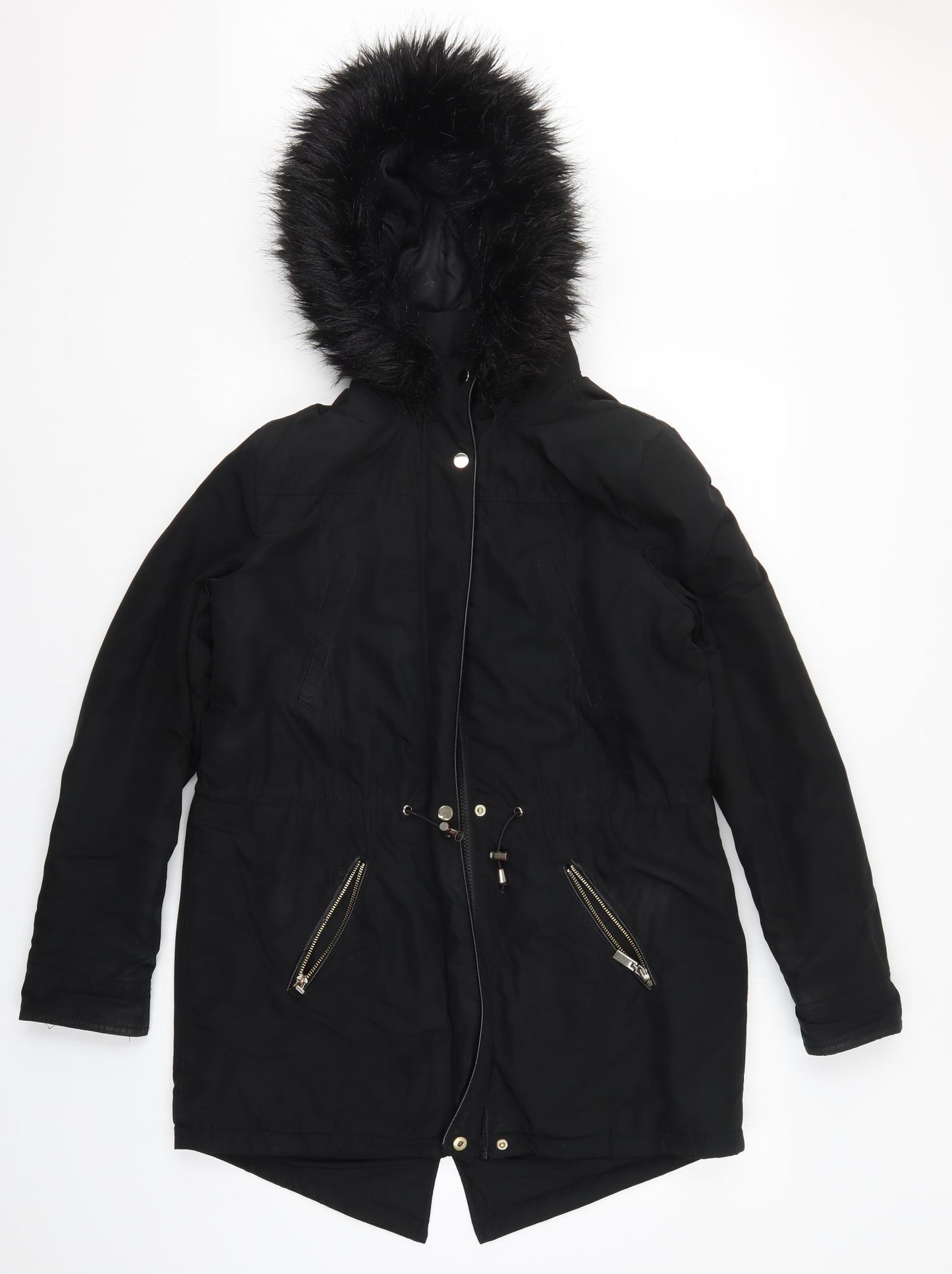 Dorothy Perkins Womens Black   Parka Coat Size 12