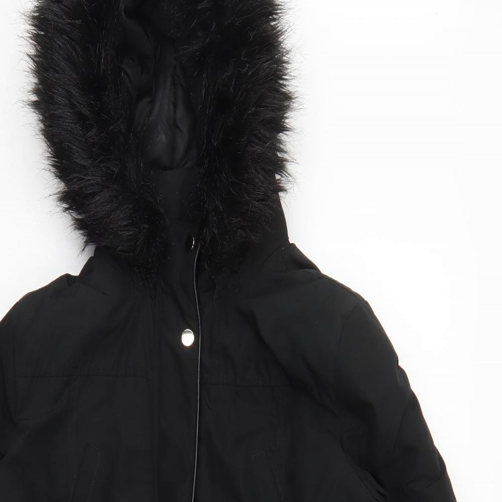Dorothy Perkins Womens Black   Parka Coat Size 12