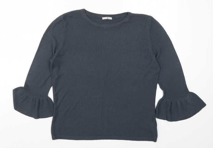 TU Womens Blue   Basic T-Shirt Size 12